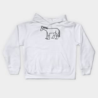 Horse in Boots Kids Hoodie